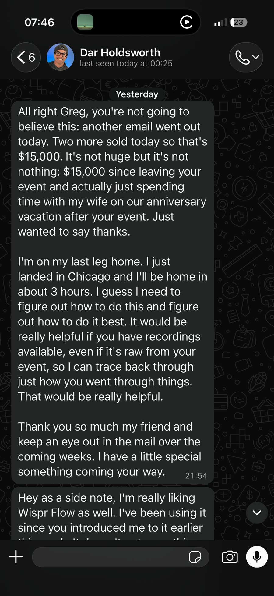 $15,000 since the event